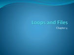 Loops and Files - Beaulieu College`s Intranet