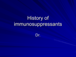 History of immunosuppressants