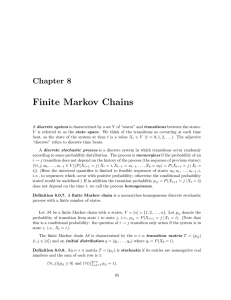 Finite Markov Chains - classes.cs.uchicago.edu