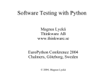 Software Testing with Python