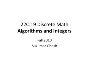 22C:19 Discrete Math