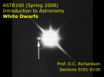 White Dwarfs - University of Maryland Astronomy