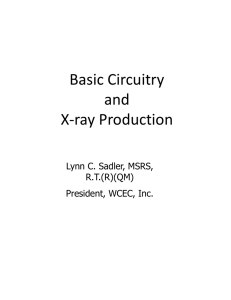 Basic Circuitry and X‐ray Production