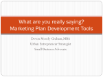 What are you really saying? Marketing Plan Development Tools