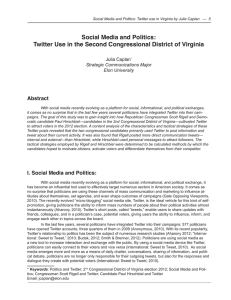 Social Media and Politics: Twitter Use in the Second