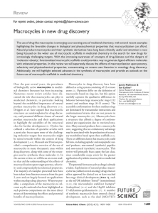 Macrocycles in new drug discovery