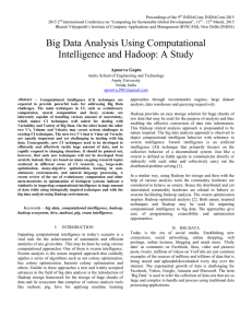 Big Data Analysis Using Computational Intelligence and Hadoop: A