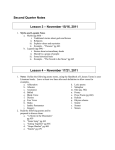 Lesson 17 - January 9/10, 2012