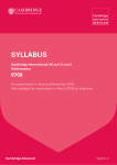Mathematics 9709 Syllabus 2016