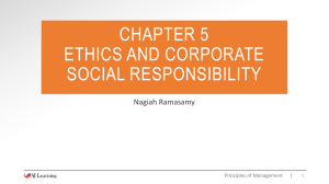Chapter 5: Ethics and Corporate Social Responsibility