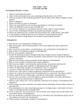 Study Guide – Unit 3 Psych 2022, Fall 2003 Psychological Disorders