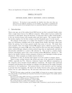 Isbell duality. - Mathematics and Statistics