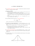 3.4 NORMAL DISTRIBUTION (1) A probability density function, or