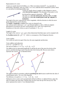 Representation of a vector