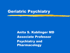 Geriatric Psychiatry - Association for Academic Psychiatry