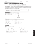Study Guide and Intervention Proving Triangles Congruent—SSS