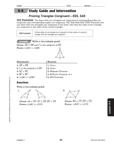 4 5 Study Guide And Intervention Proving Congruence Answers 65+ Pages Explanation Doc [500kb] - Updated 2021 