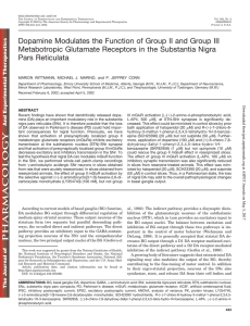 Dopamine Modulates the Function of Group II and Group III