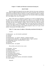 Sudden and fluctuant sensorineural hearing loss