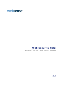 Web Security Help for Websense TRITON Web Security Solutions