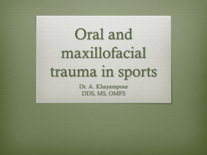 Oral and maxillofacial trauma in sports