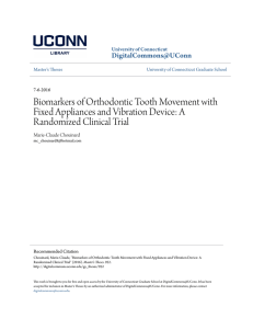 Biomarkers of Orthodontic Tooth Movement with Fixed Appliances