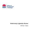 Biodiversity Legislation Review OEH Paper 1: Objects