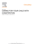 CARING FOR YOUR CHILD WITH CONSTIPATION