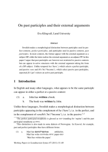 On past participles and their external arguments