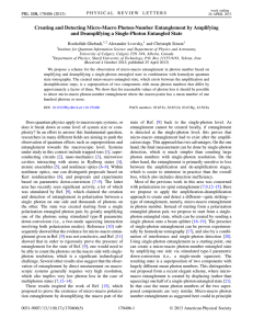 Creating and Detecting Micro-Macro Photon