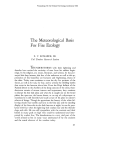 The Meteorological Basis For Fire Ecology