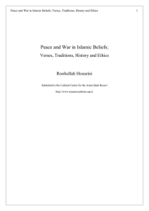 Peace and War in Islamic Beliefs100.253 KB