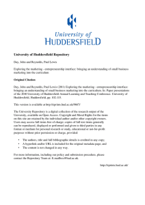 - the University of Huddersfield Repository