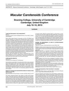 Macular Carotenoids Conference