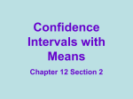 Confidence Intervals