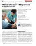 Management of Preoperative Hypertension