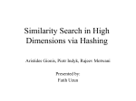 Similarity Search in High Dimension via Hashing