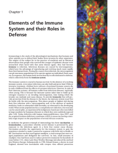 Elements of the Immune System and their Roles