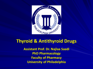 Thyroid hormone - Philadelphia University Jordan