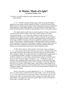 Is Matter Made of Light? - Superluminal quantum models of the