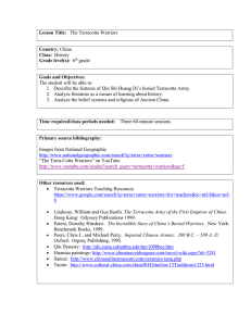 Lesson Title: The Terracotta Warriors Country: China Class: History