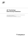 AP Psychology Exam Scoring Guidelines, 2016