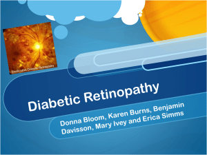 Diabetic Retinopathy - Stephen F. Austin State University