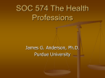 SOC 574 The Health Professions