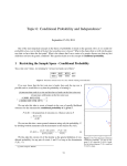 Topic 6: Conditional Probability and