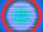 DGP Warm Up - shanamarkwis
