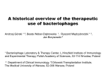 Presentation - A historical overview of the therapeutic use of