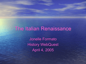 The Italian Renaissance