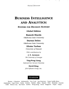 business intelligence and analytics