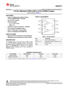 3.3-V ECL Differential Receiver (Rev. A)